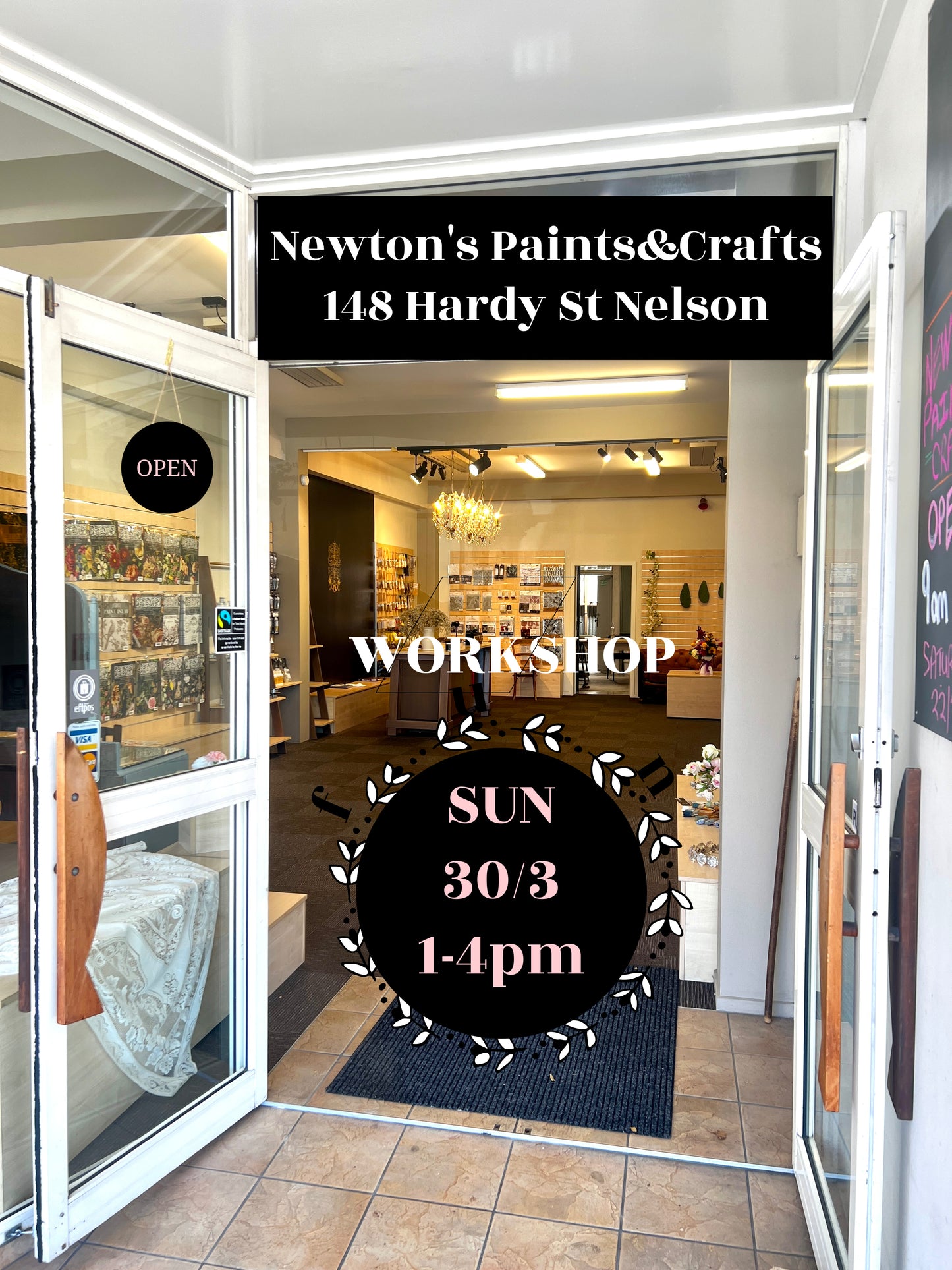 WORKSHOP TICKETS HERE-NELSON SUN 30/3/25