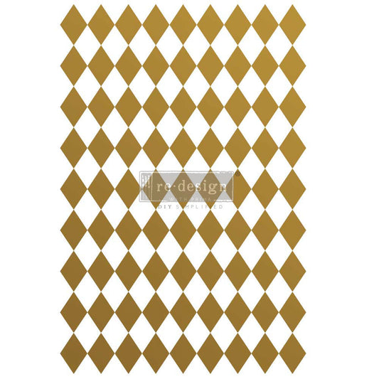 SALE:Redesign Furniture Transfer- GOLD Harlequin