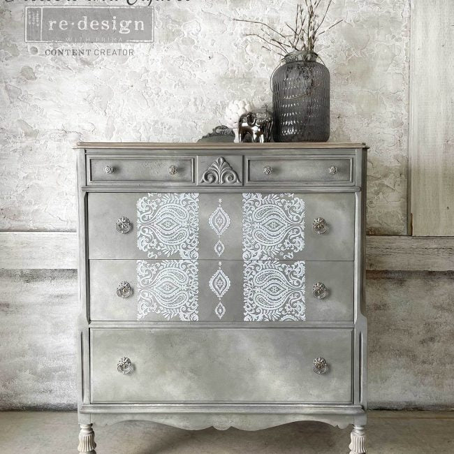 SALE:Redesign Furniture Decor Transfer-White Engraving