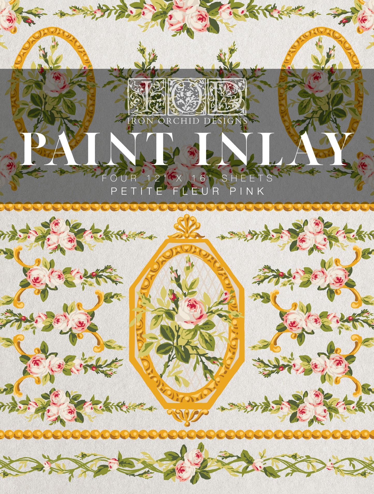 NEW: IOD Paint Inlay-Petite Fleur Pink.