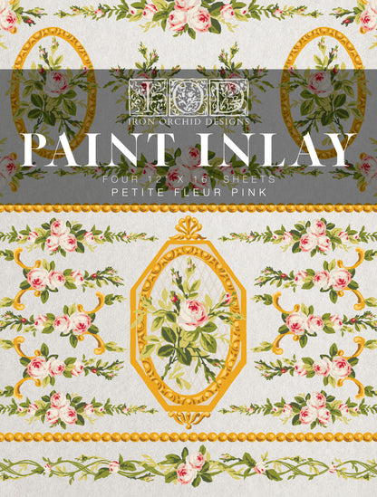 NEW: IOD Paint Inlay-Petite Fleur Pink.