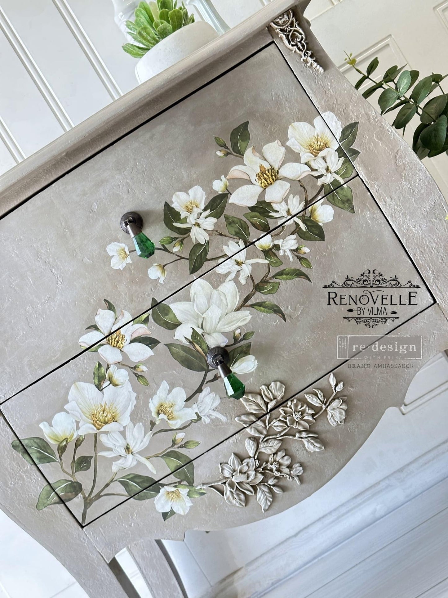 Redesign Decor transfer-Magnolia Garden-MAXI SIZE