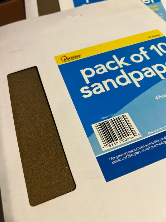 Sandpaper Pack 10 sheets assorted grit