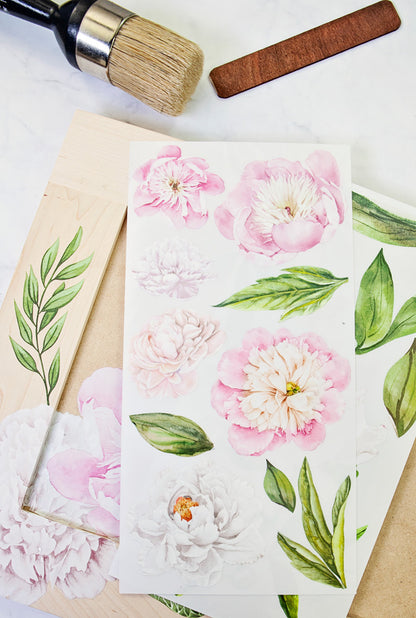 Redesign Decor transfer-Morning Peonies-Small 3 sheets