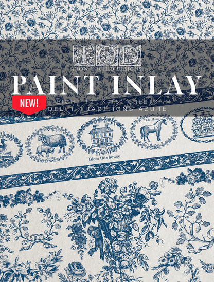 NEW: IOD Paint Inlay-Delft Traditions Azure