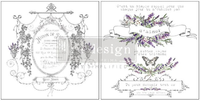 Redesign Decor transfer-Maison de Paris-MAXI 2 Sheets