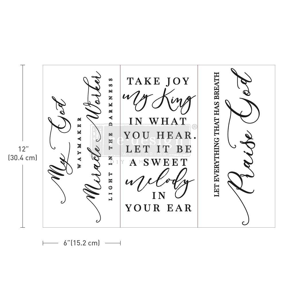 Redesign Decor transfer-Scripture Small 3 pack